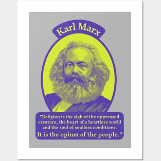 Karl Marx Portrait and Quote Posters and Art